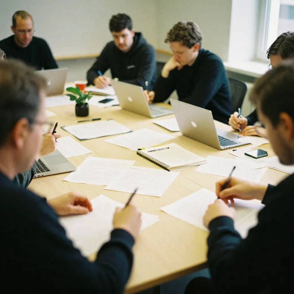 teamet i arbeid
